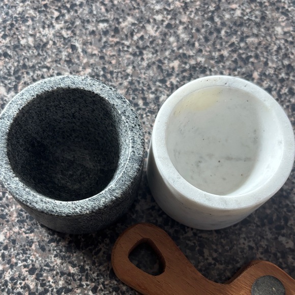 Hearth & Hand Stone and Marble Cellar Set with Wooden Base - Picture 4 of 4